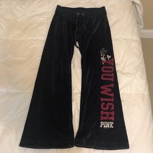 Rare Victoria Secret Pink “You Wish” velour Pants